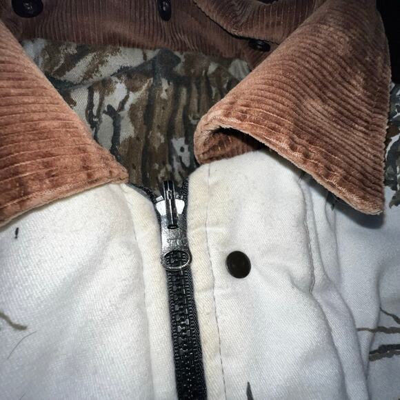 Vintage Walls Reversible Real Tree Hunting Jacket Men’s Camo Corduroy Collar LRG - Picture 11 of 12